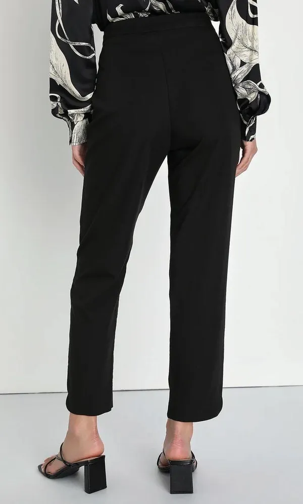 Lulu’s Everyday Success Black Straight Leg Trouser Pants - Image 3