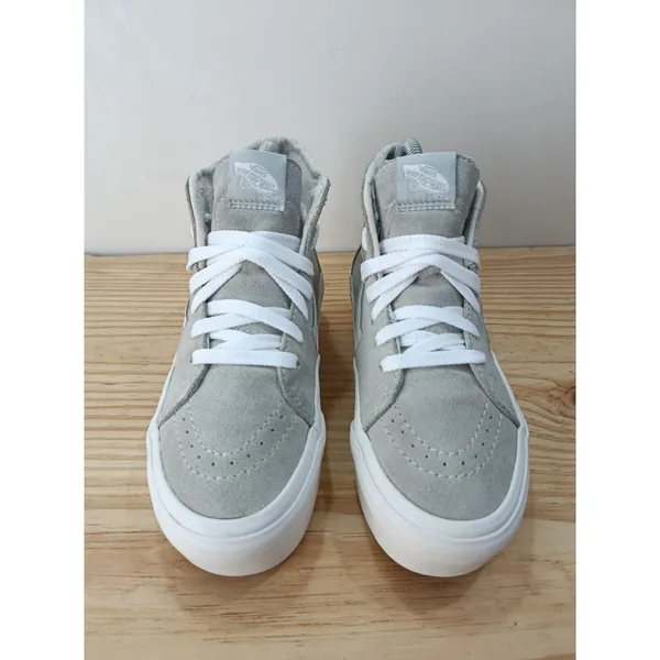 Vans Sk8-Hi Stacked Drizzle Grey Suede Platform High Top Shoes Women's 5.5 - Image 4