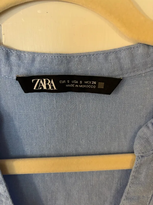 Zara light blue button down blouse  - Image 3