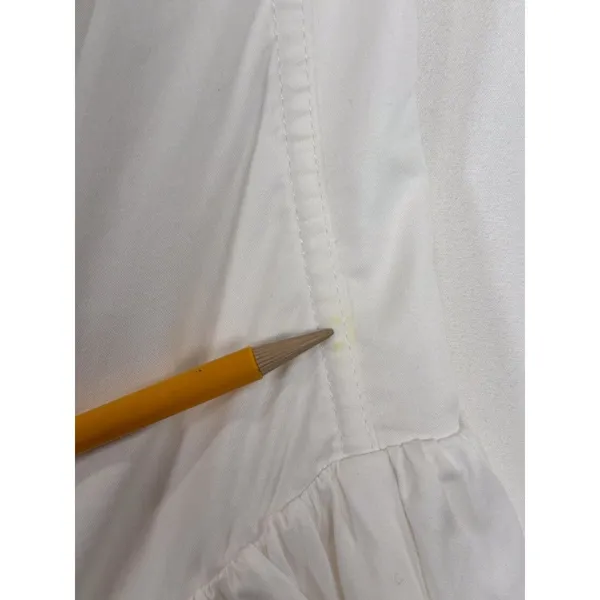 For Love & Lemons Mini Dress White Tea Time Poplin Bustier Basque Waist Medium - Image 6