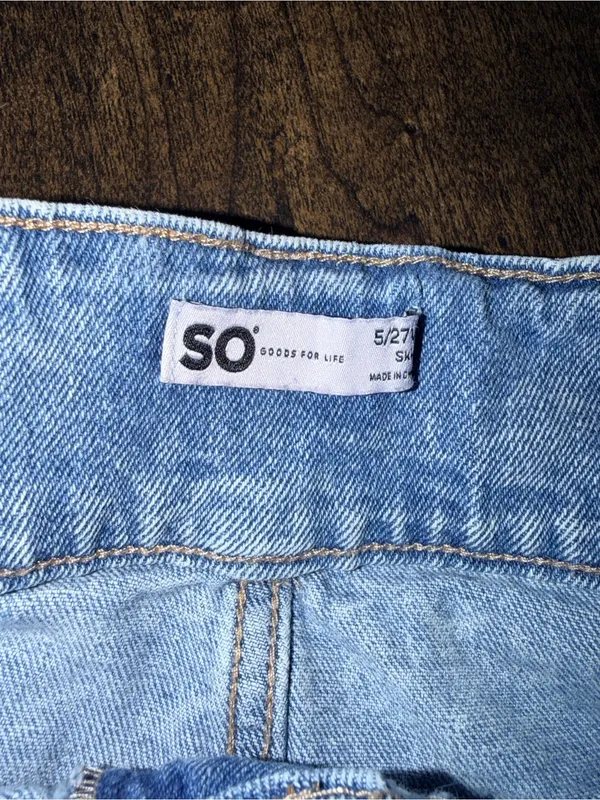 SO Belted Denim Cargo Pocket Mini Skirt - Image 3