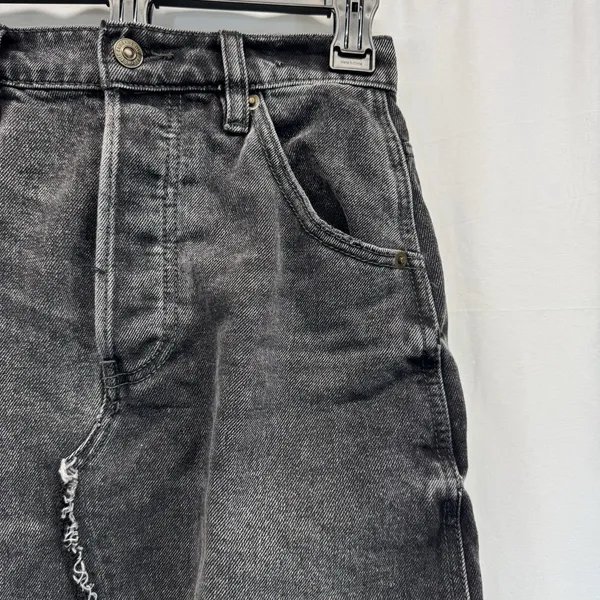 Free People We The Free Brea Denim Mini Skirt 24 XS Black Grunge Goth Edgy - Image 4