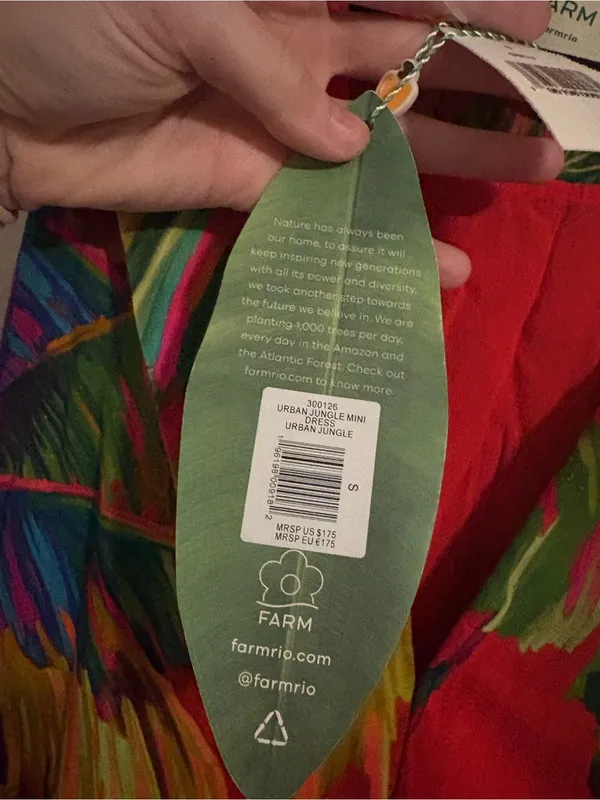 NWT Farm Rio Urban Jungle Mini Dress size Small - Image 5