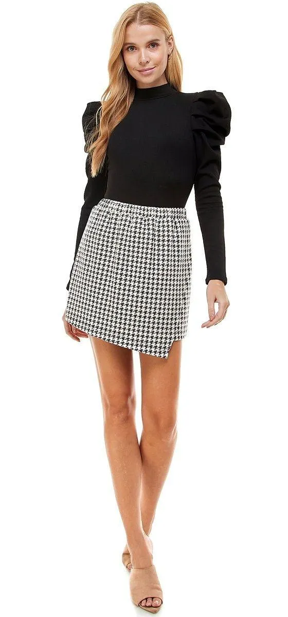 TCEC | Faux Wrap Mini Skirt | Black | S | CS3456 | Sample Sale - Image 5