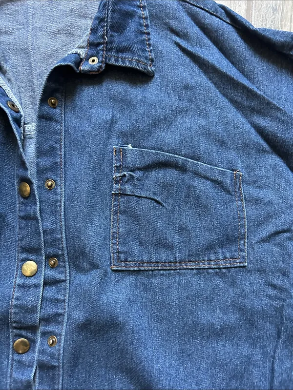 Dark Blue Denim Jean Jacket - Image 3