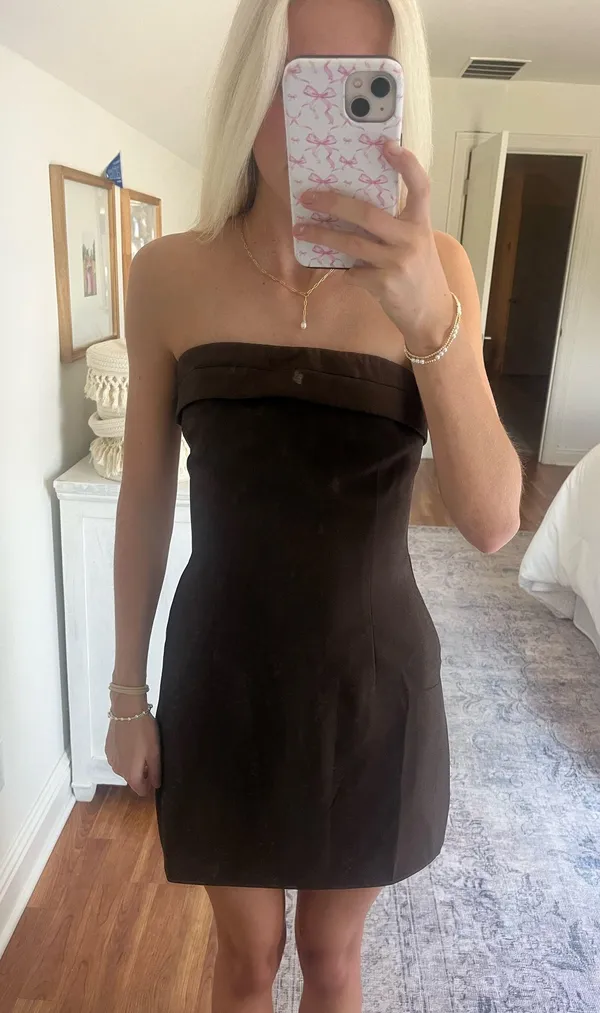 brown mini dress - Image 2