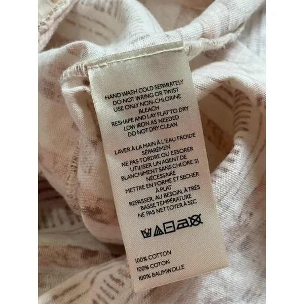 NWT Womens Free People Nina Boheme Printed Tee in Taupe short sleeve tshirt sz S - Image 11