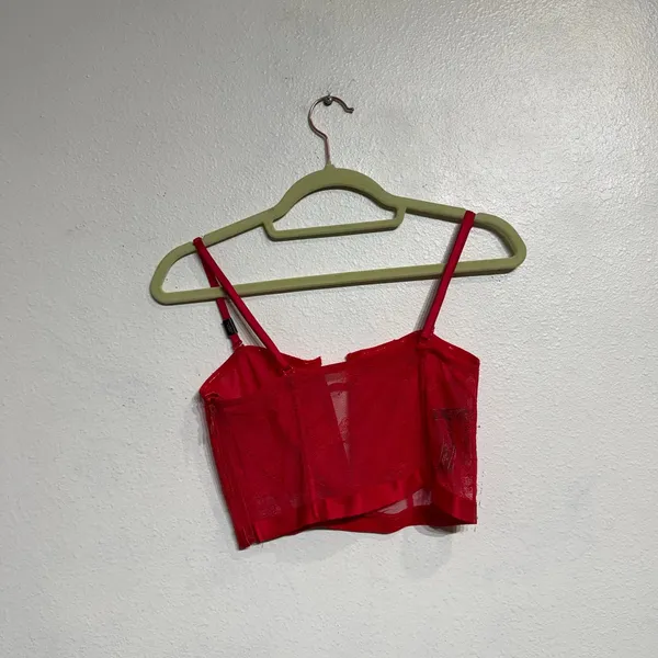 Victoria's Secret Red Very Sexy Deep V Corset Lace Bra Sz M NWT - Image 11
