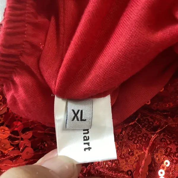 Yollmart Sequins Tassel Skort Red Size XL - Image 6