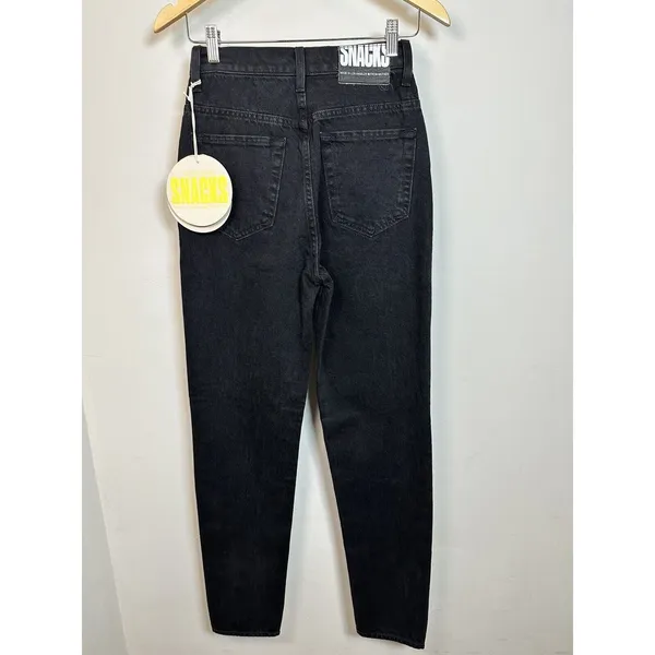 MOTHER Denim Snacks High Waisted Twizzy Skimp Jeans Womens 25 Black Smacking Good - Image 8
