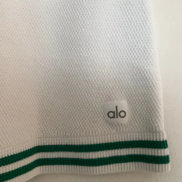 Alo Yoga Tennis Club Sweater Knit Dress White/Spruce Green M - Image 3