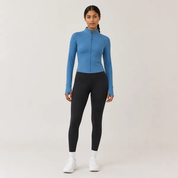 Lululemon Nulu Cropped Define Jacket‎ Soft Denim Blue Size 4 - Image 3
