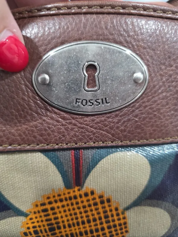 Fossil Key Per Floral Canvas Shopper Tote Shoulder Bag Purse Y2K Vintage Retro - Image 8