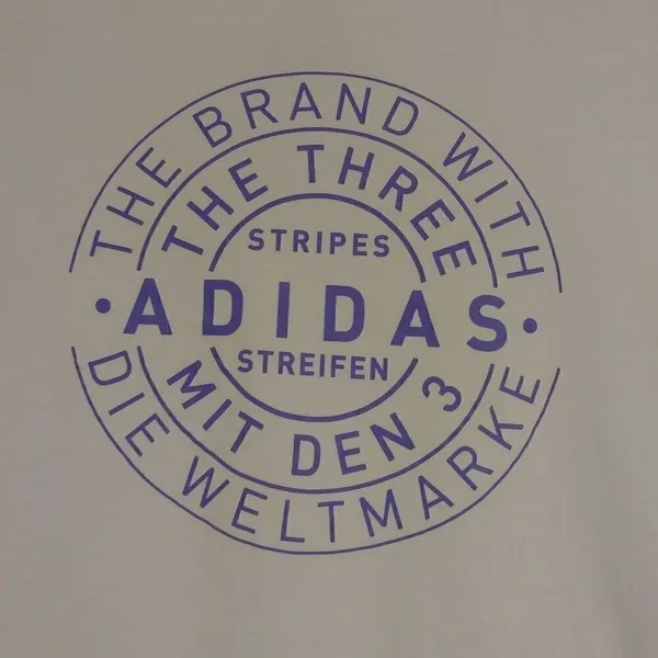 Adidas White & Purple Spellout Logo The Go-To Tee Tshirt - Image 3