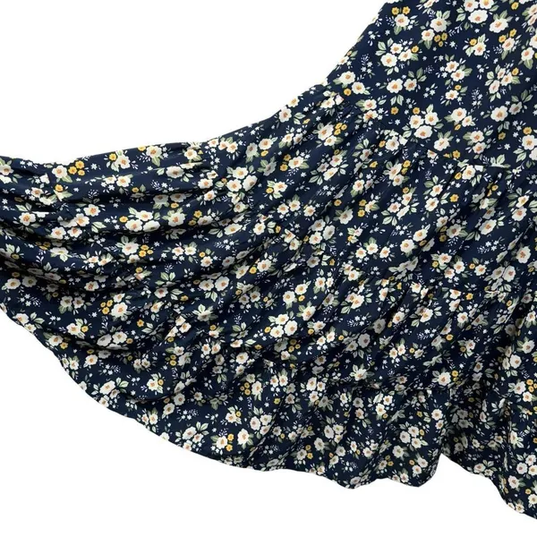 Altar’d State Large Midi Dress Floral V-Neck Tie Back Tiered Adjustable Straps - Image 3