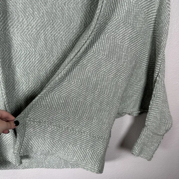 Free People Motions Cardigan Sweater‎ Lagenlook Boho Oversized Womens Large Gray - Image 3