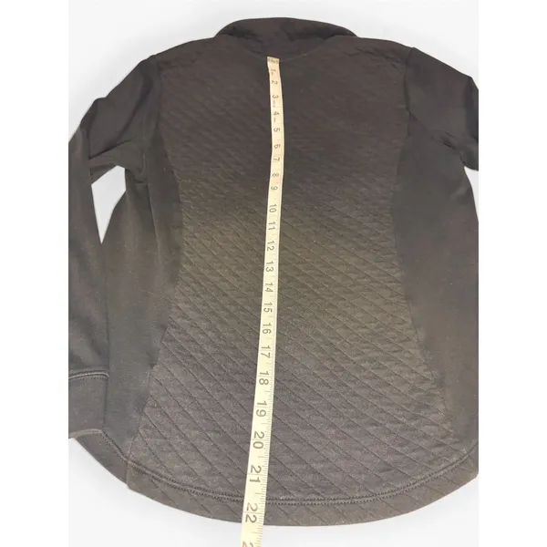 Lauren Ralph Lauren Quilted Zip Jacket Black Pink Trim Small - Image 5