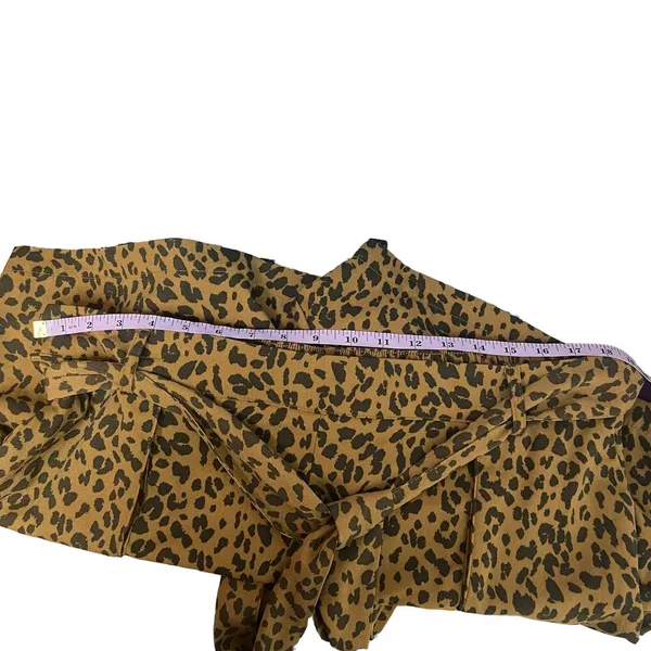 A New Day Cheetah Print Women's High Waisted Shorts w/ Tie Size XXL Pockets - Image 9