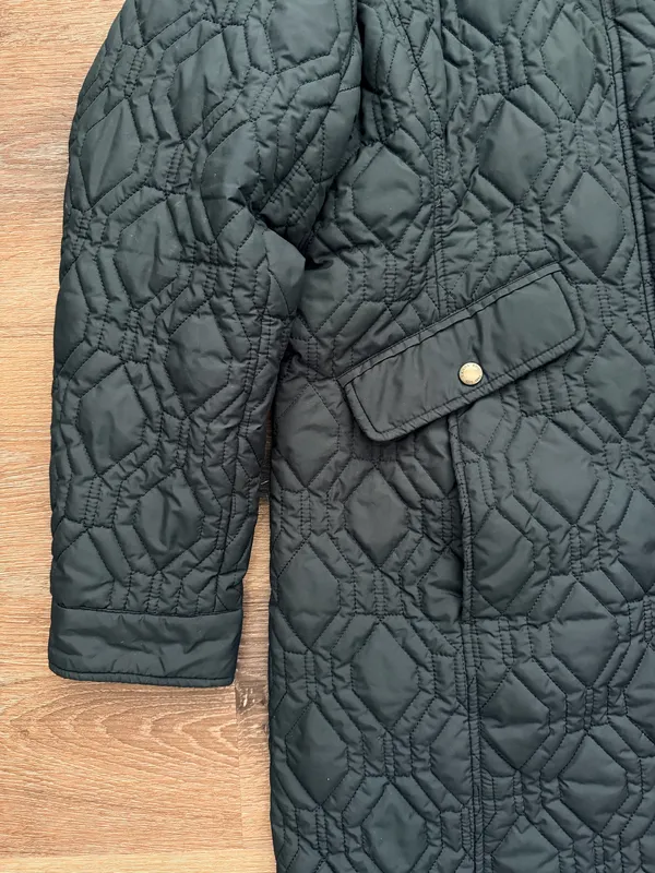 Lands’ End Black Quilted Puffer Coat - Image 3