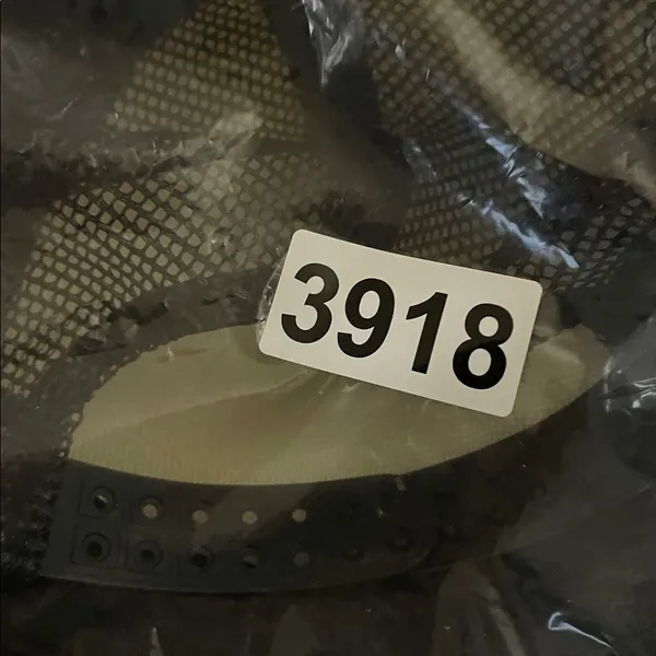 Black and White Trucker Hat with Rhinestone Design - Image 7