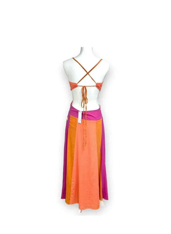 Love The Label Cut-Out Dress in Coral Color Combo - Image 5