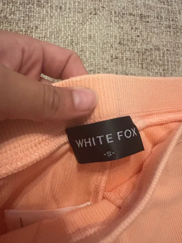 White Fox Biker Boutique Shorts Ribbed - Image 3