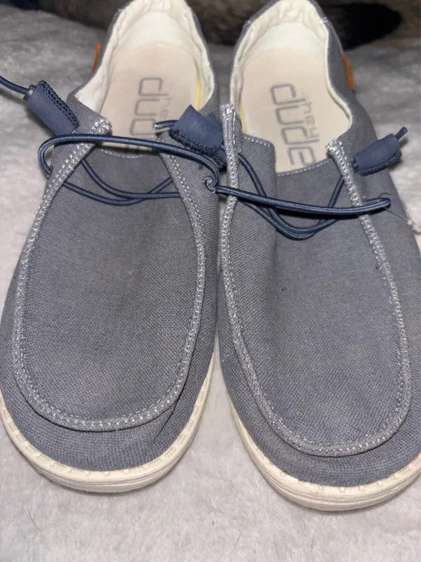 Wendy Hey Dude Chambray navy white size 10 - Image 4
