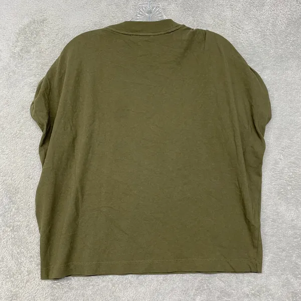 Madewell Relaxed Muscle Tee Women M Green Vintage Jersey Shirred Shoulder NZ393 - Image 7