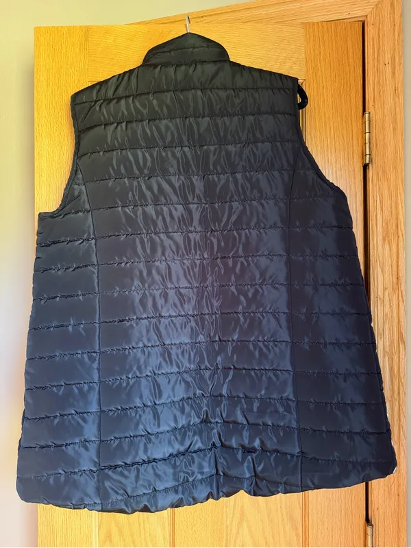 Zenana Black Quilted Puffer Vest Womens XL Full Zip Button Sides Gorpcore - Image 4