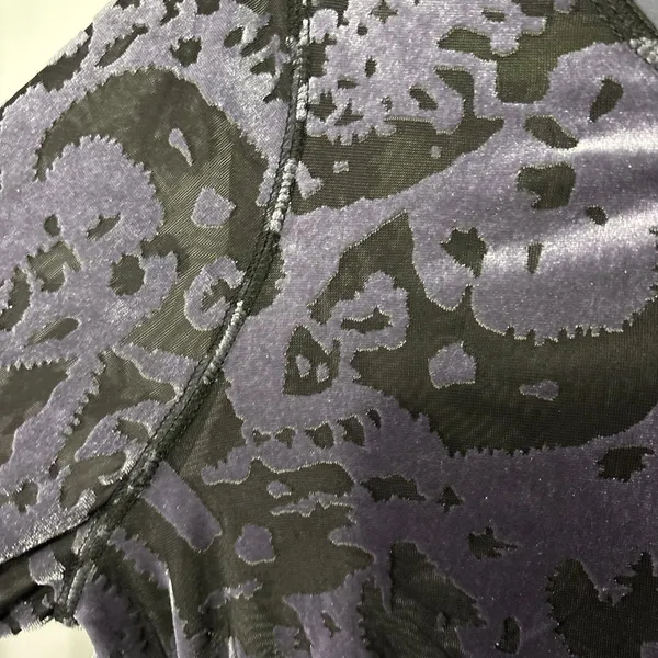 Simply Vera Wang Womens Whimsigoth Velvet Burnout Top Size M Purple Fairy Grunge - Image 3