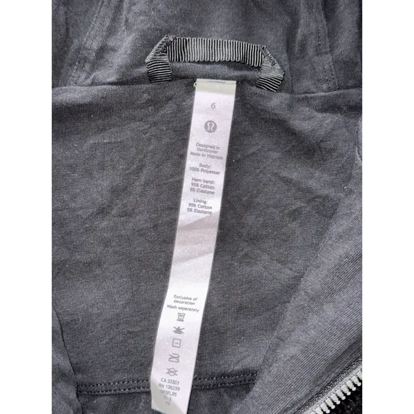 Lululemon Women's Oh So Sherpa Half Zip Black Size 6 - Image 6