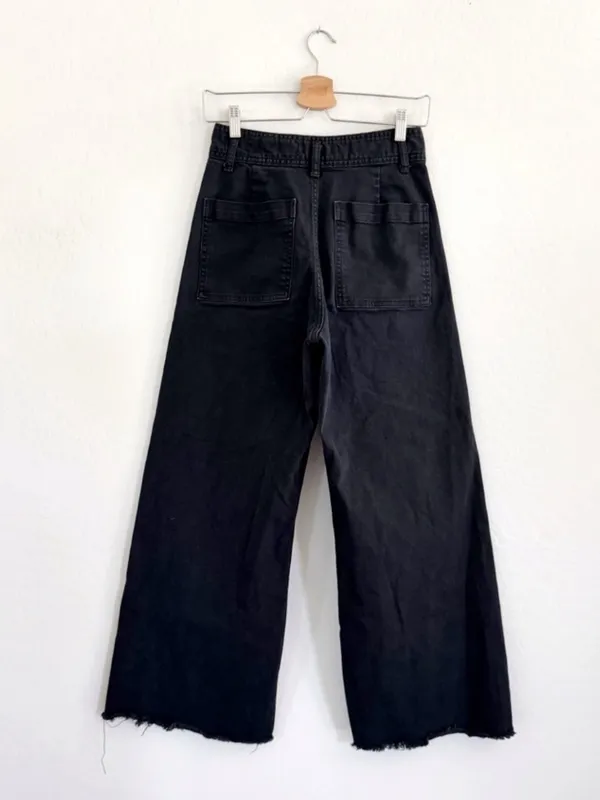 ZARA The Marine Straight Jeans in Black Size 6 - Image 11