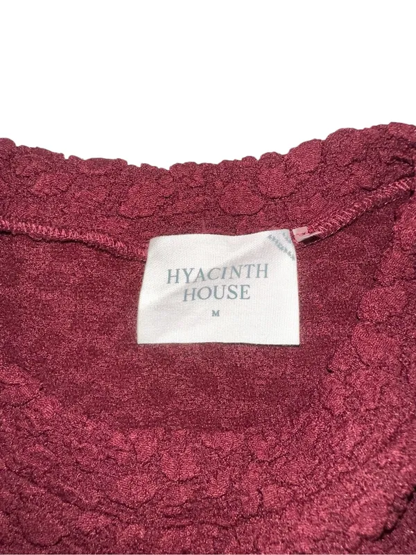NWT Tuckernuck Hyacinth House Madison Textured Long Sleeve Burgundy Dress MEDIUM - Image 5