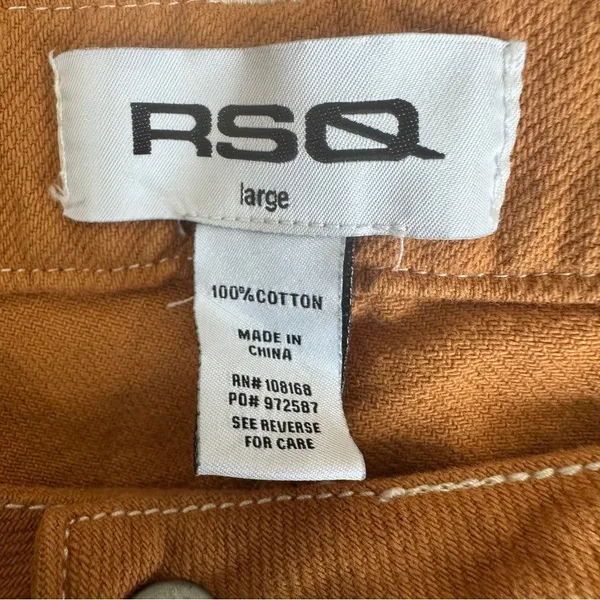 NWT RSQ Relaxed Carpenter Pants Womens L Brown High Rise Straight Streetwear - Image 6