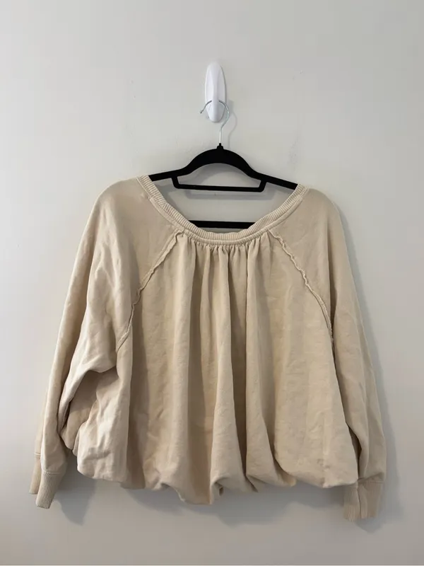Anthropologie Pilcro Bubble Hem Sweater Medium - Image 3