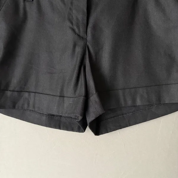 Express sz 6 black mom linen‎ shorts - Image 3