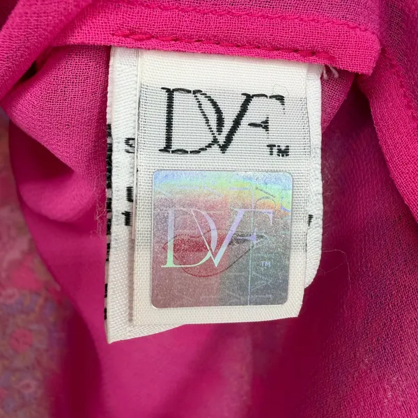 Diane Von Furstenberg Blakely Coromandel Silk‎ Blouse Womens 4 Multi Boho Luxe - Image 8