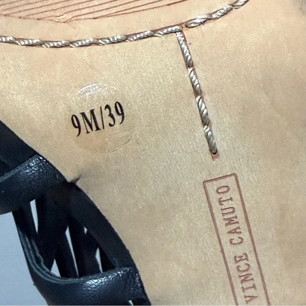 VINCE CAMUTO FONTANELA Shoes Caged Peep Toe Stiletto Heel Bootie Size 9‎ B100 - Image 8