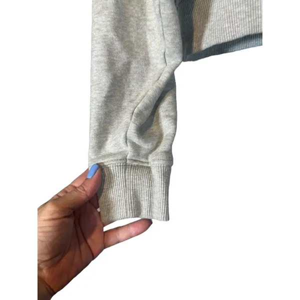 Aerie Gray Long Sleeve Hooded Kangaroo Pouch Pocket Sweatshirt Women Sz XXS - Image 4