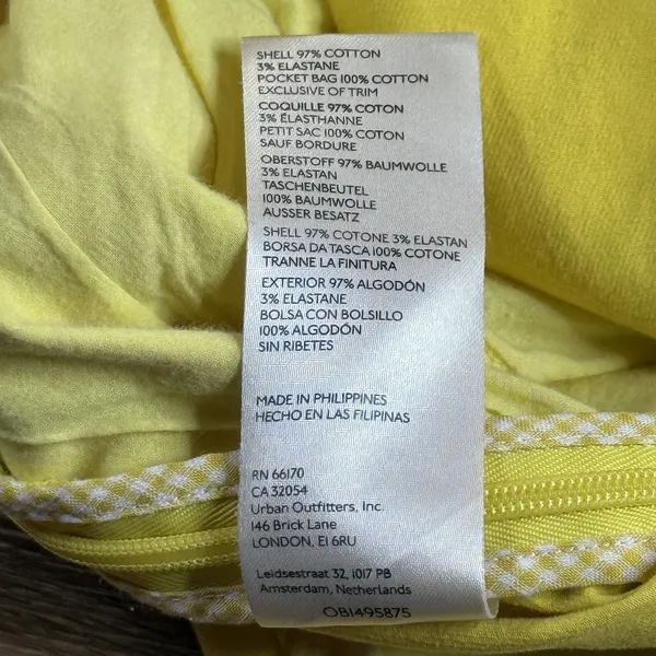 Maeve Anthropologie Pleated Shorts Women's 4 Yellow High Rise Cotton Stretch EUC - Image 5