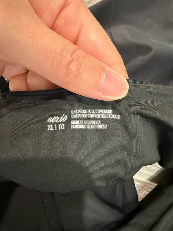 Aerie Black Wrap One Piece Swimsuit - Image 8