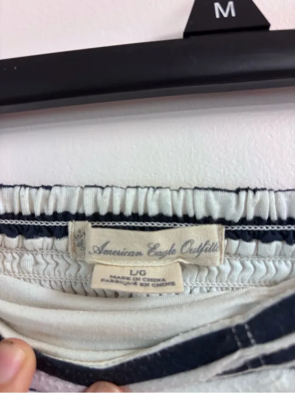 American Eagle Y2K Striped Navy and White Tube Dress - Image 5