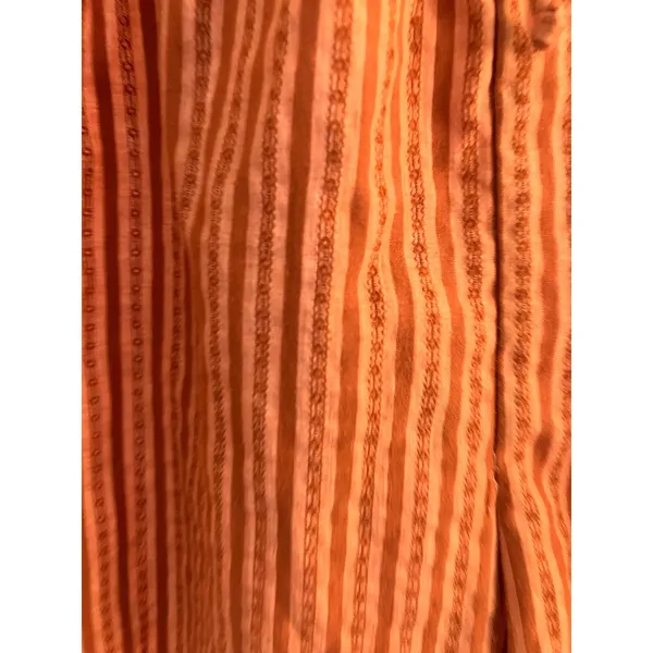 Wild Fable Women's Orange Striped Smocked Paperbag Waist Shorts - Size XL - Image 4