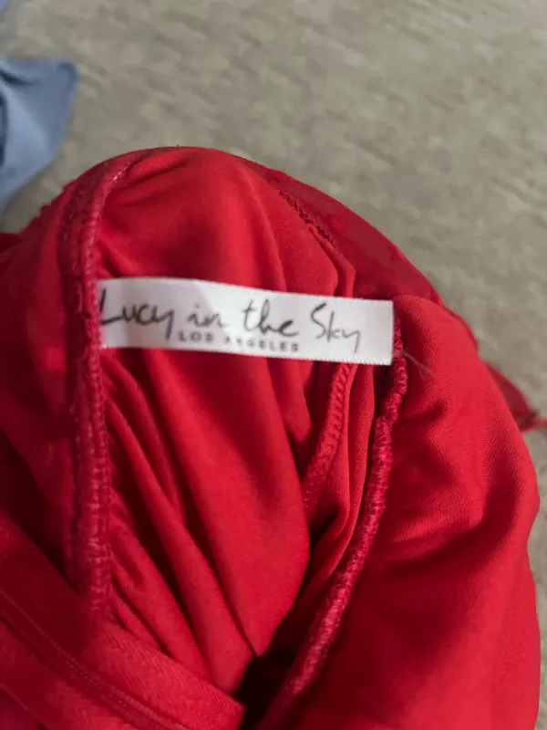 Lucy in the Sky Romper Red - Image 3