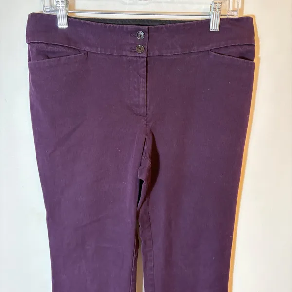 LOFT Purple Boot Cut Trousers‎ Dress Pants Women's Size 10 - Image 2