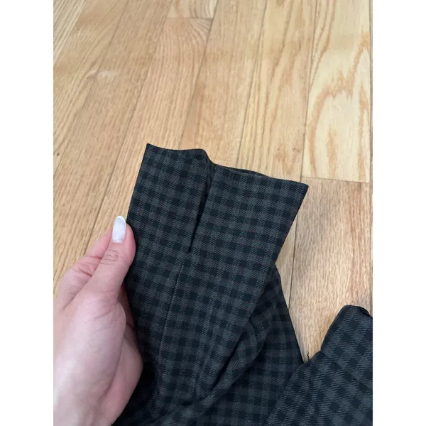 Zara Woman Plaid Skinny Pants XS Black Gray Check Ankle Trousers Office Career - Image 6