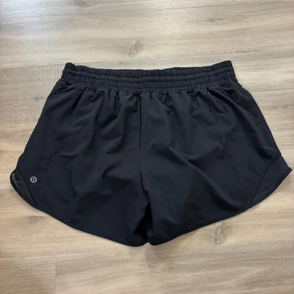 Lululemon Hotty Hot Short High-Rise Long 4" Women Size 12 Black - Image 3