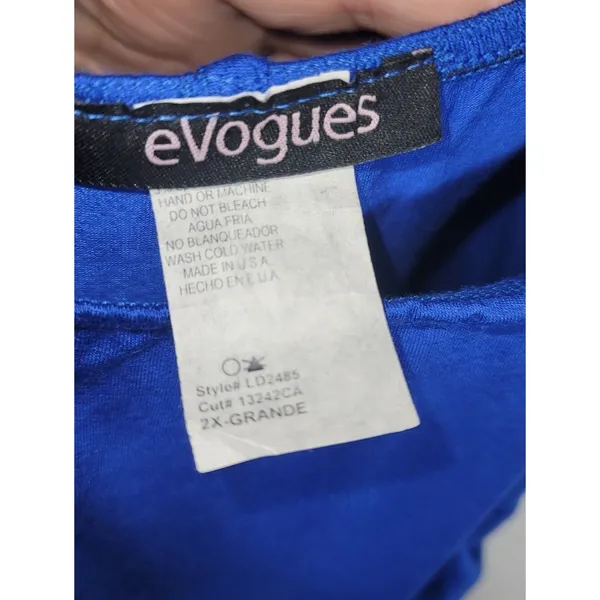 Blue Halter Maxi Dress with White Embroidery By EVogues - Image 2