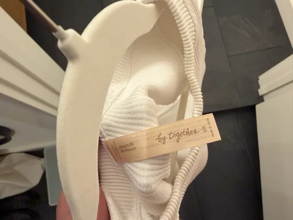By Together White Ribbed Athletic Tank - Image 3