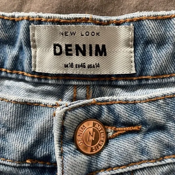 New Look Denim Mom Shorts, Size 14 - Image 7